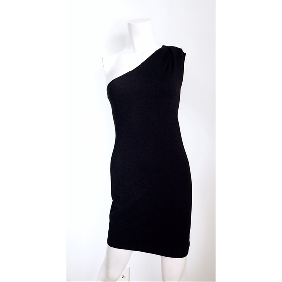 NWT BAILEY 44 Black One Shoulder Dress - Picture 2 of 6